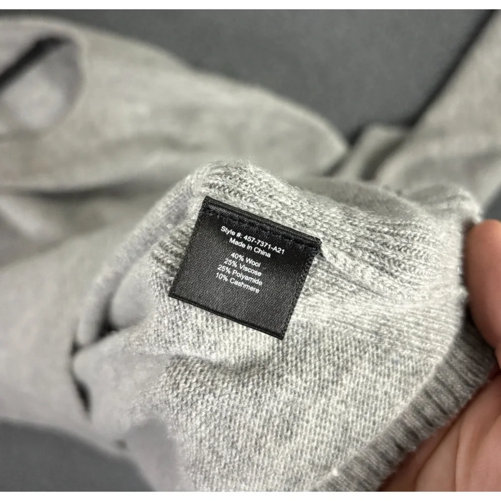Jenni Kayne‎ Everyday Sweater Womens Small Gray Wool Cashmere Crew Lightweight